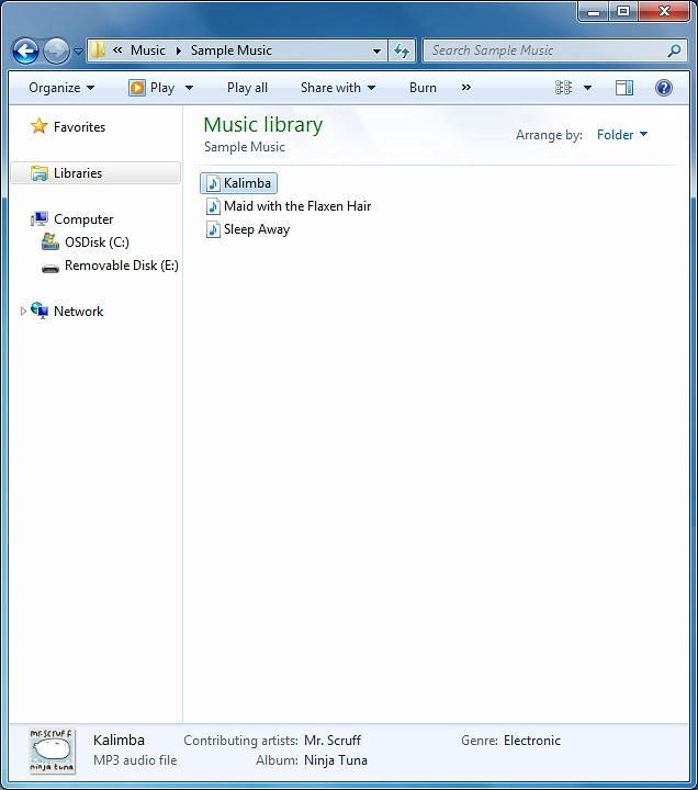 Highlight the required file and move or copy it to the required location.