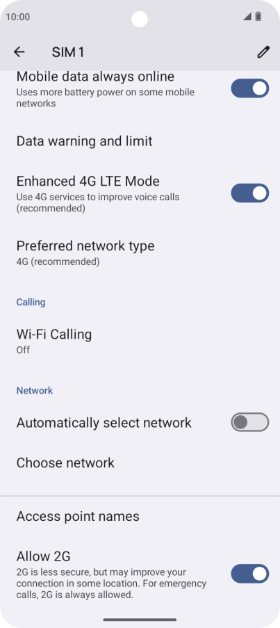 Press the indicator next to Press the indicator next to