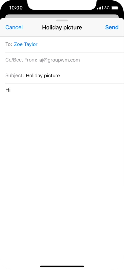 Press and hold the text input field until a pop-up menu is displayed.