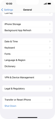 Press Transfer or Reset iPhone.