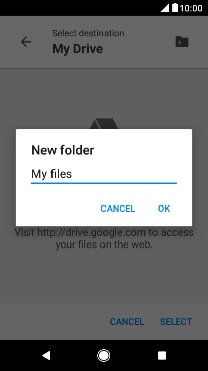 Key in the required name and press OK.