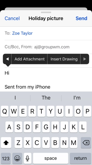 Press Add Attachment and follow the instructions on the screen to attach a document.