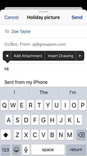 Press Add Attachment and follow the instructions on the screen to attach a document.