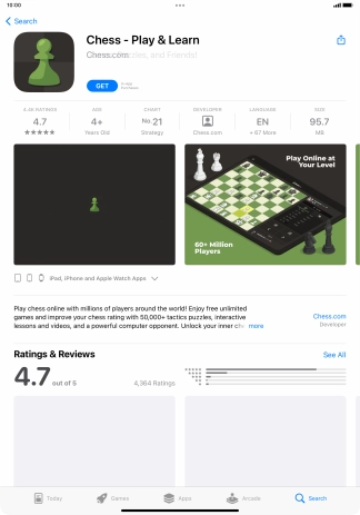 Press GET and follow the instructions on the screen to install the app.