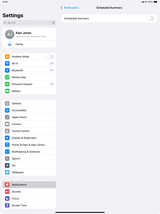 Press the indicator next to 