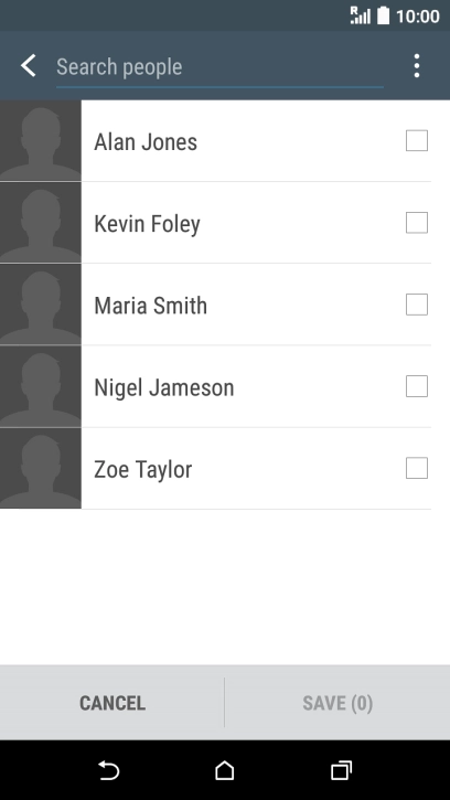 Press the menu icon.