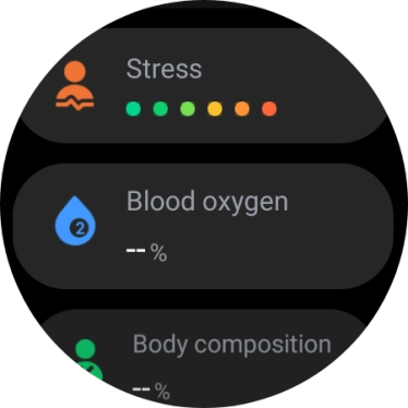 Press Blood oxygen.