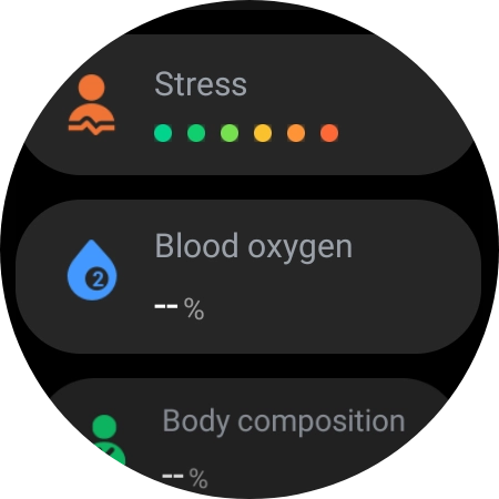 Press Blood oxygen.