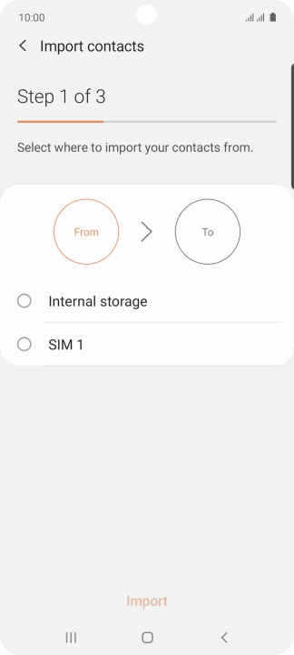 Press the required SIM.