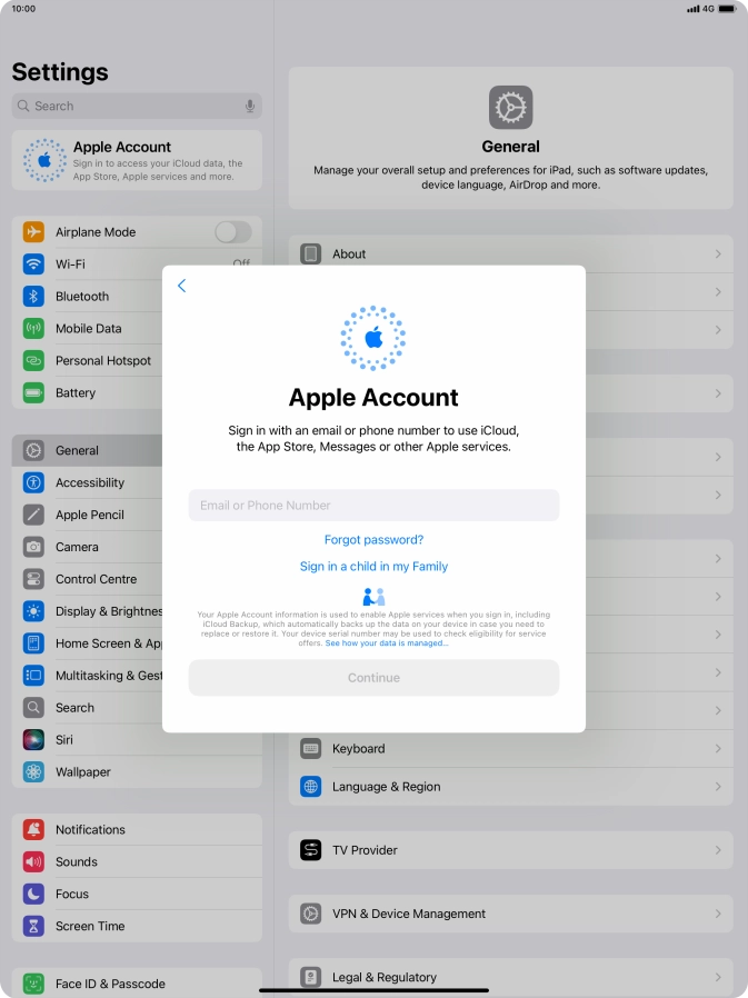 Press Email or Phone Number and key in the username for your Apple ID.