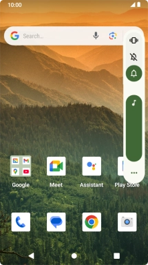 Press the silent mode icon to turn on silent mode.