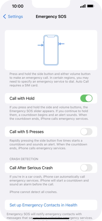 Press the indicator next to 