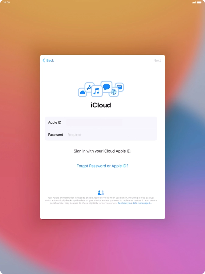 Press the field next to 
