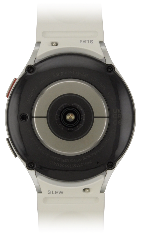 Place the back of your smartwatch on the magnetic charger allowing it to click into place.