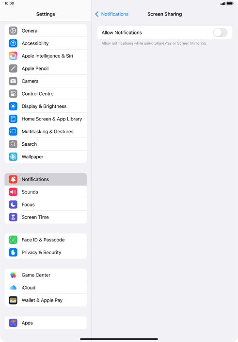Press the indicator next to 