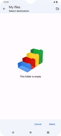 To create a new folder, press the new folder icon and follow the instructions on the screen to create a new folder. To create a new folder, press the new folder icon and follow the instructions on the screen to create a new folder.