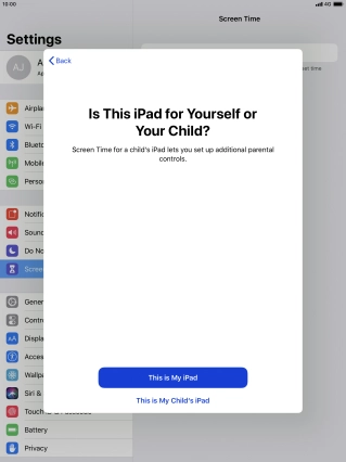 Press This is My iPad.