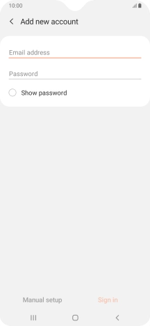 Press Email address and key in your email address.