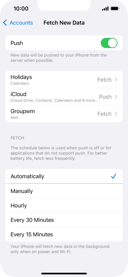 Press the indicator next to 