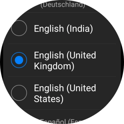 Press the required language. Press the required language.