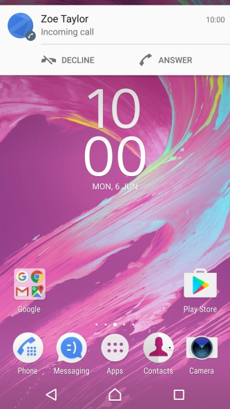 If the screen lock is turned off, press ANSWER.