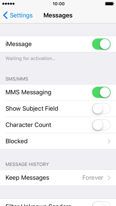 Press the Home key to return to the home screen.