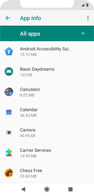 Press the required app.