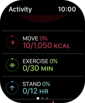 Keep sliding upwards to see the number of steps, distance and number of floors you've covered.