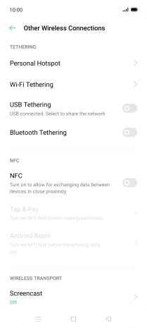 Press Personal Hotspot.