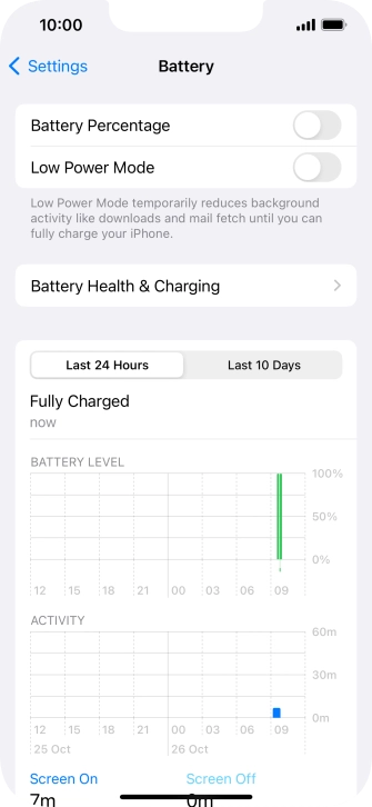 Press Battery Health & Charging.