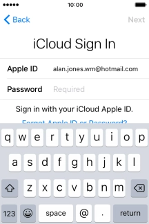 Press Required and key in the password for your Apple ID.