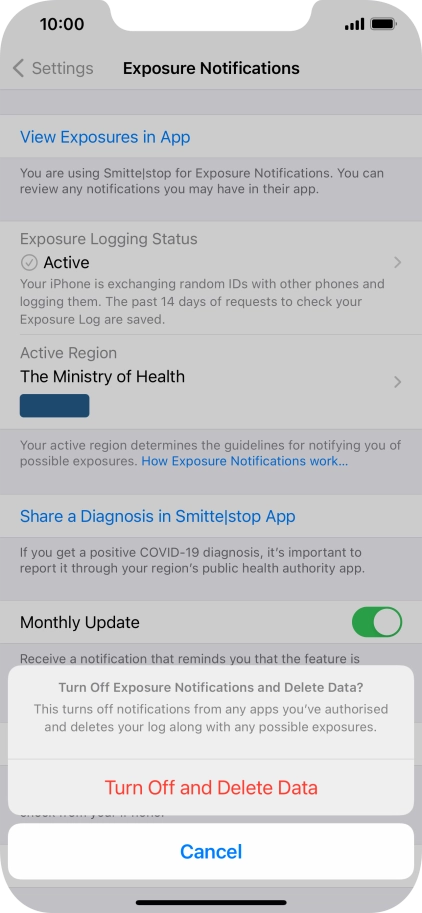 Press Turn Off and Delete Data.