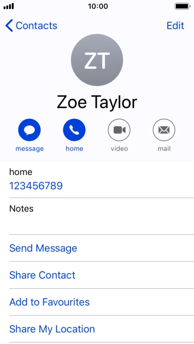 Press the Home key to return to the home screen.