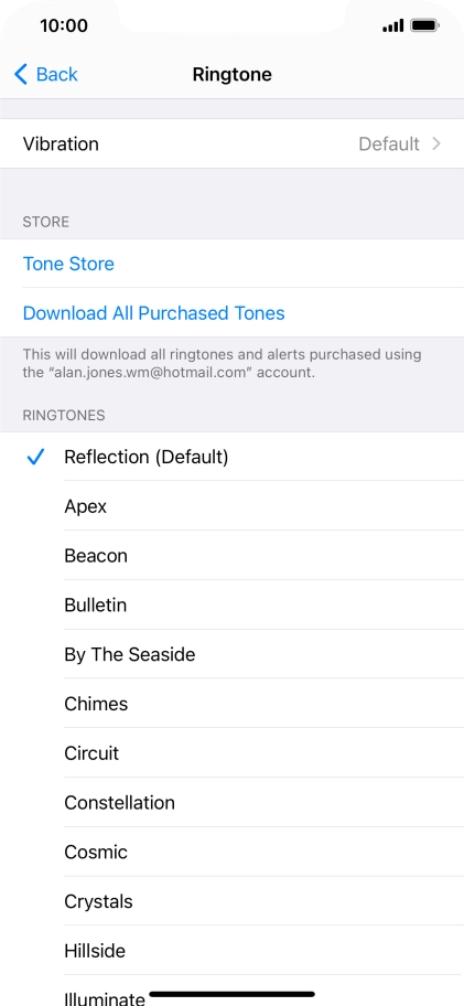 Press the required ring tones to hear them.