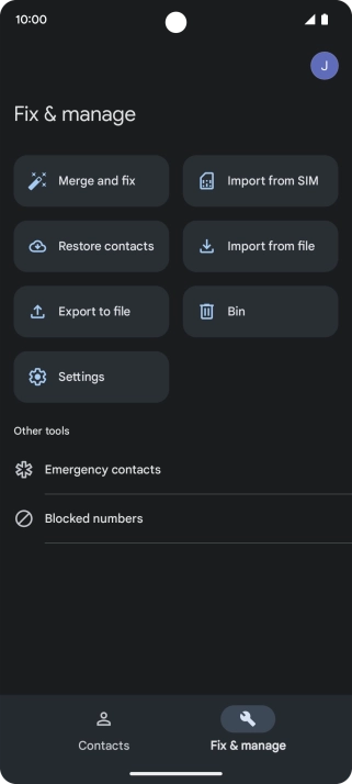 Press Import from SIM.