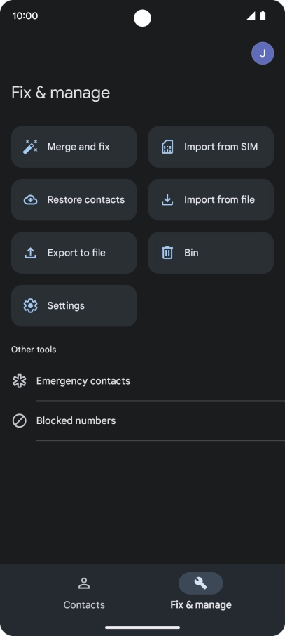 Press Import from SIM.