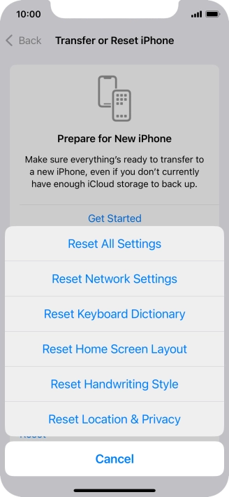 Press Reset Network Settings.