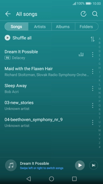 Press the required category.