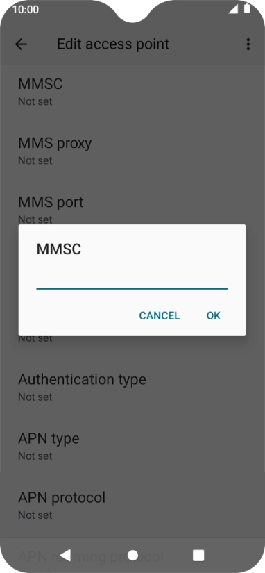 Key in http://pxt.vodafone.net.au/pxtsend and press OK.