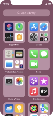 Press the required app.