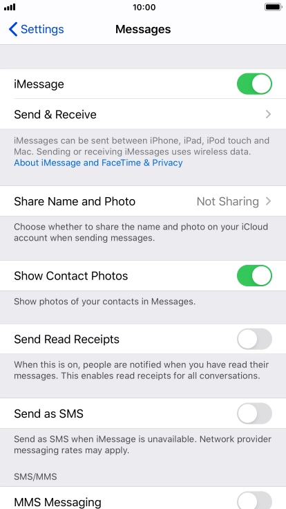 Press the indicator next to 