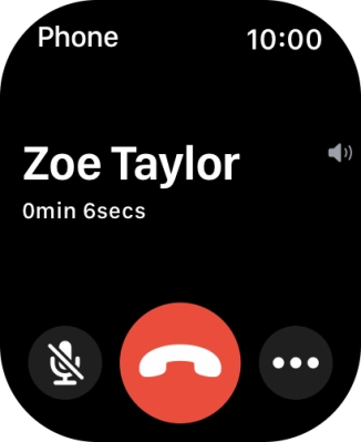 Press the end call icon.