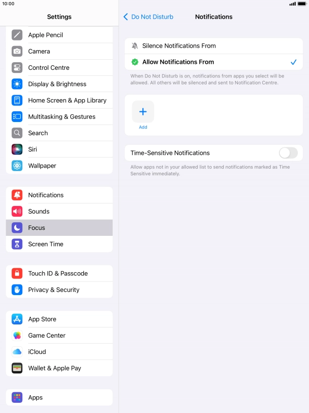 Press the indicator next to Press the indicator next to