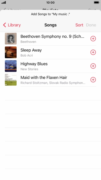 Go to the required category and press the required audio file.