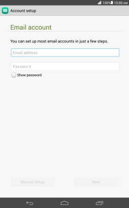 Press Email address and key in your email address.