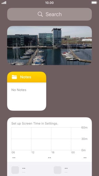 Press and hold the required Widget Stack.