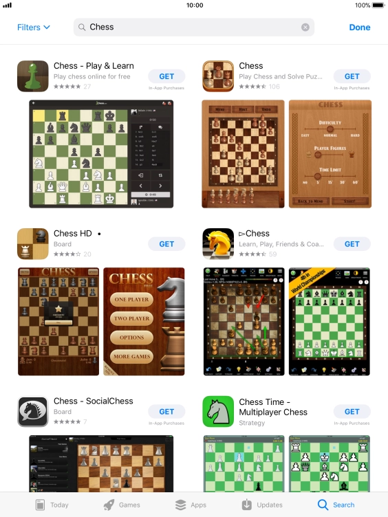 Press the required app.