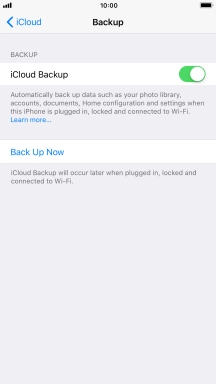 Press Back Up Now and wait while the phone memory is backed up.