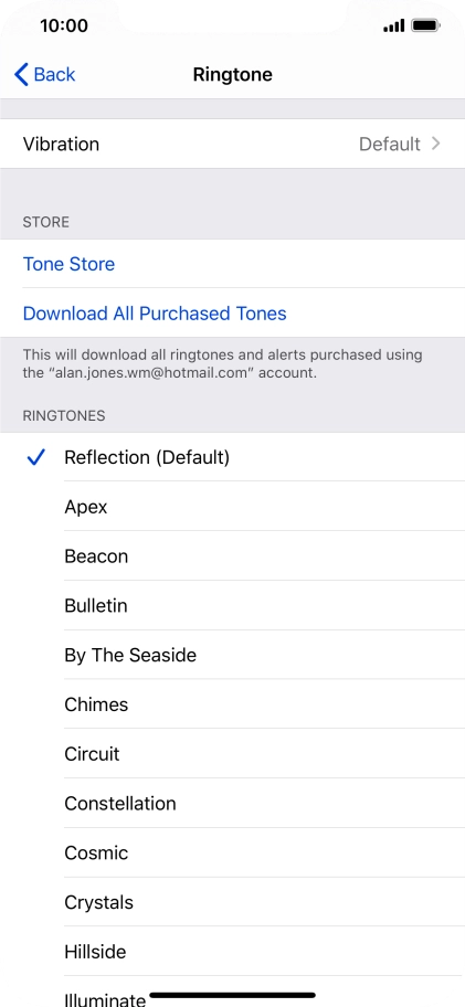 Press the required ring tones to hear them.