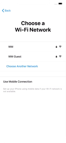 Press the required Wi-Fi network.